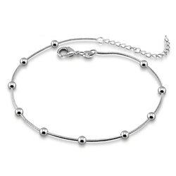 Sterling Silver Geometric Beaded Bracelet - Glamora