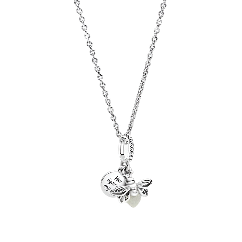 925 Sterling Silver Sparkling Crystal Pendant - Glamora