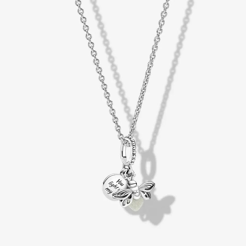925 Sterling Silver Sparkling Crystal Pendant - Glamora