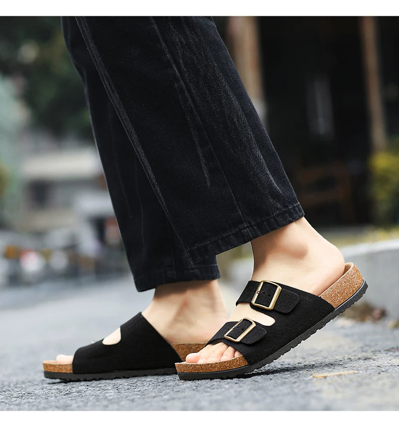 Leather Summer Sandals Comfortable Men