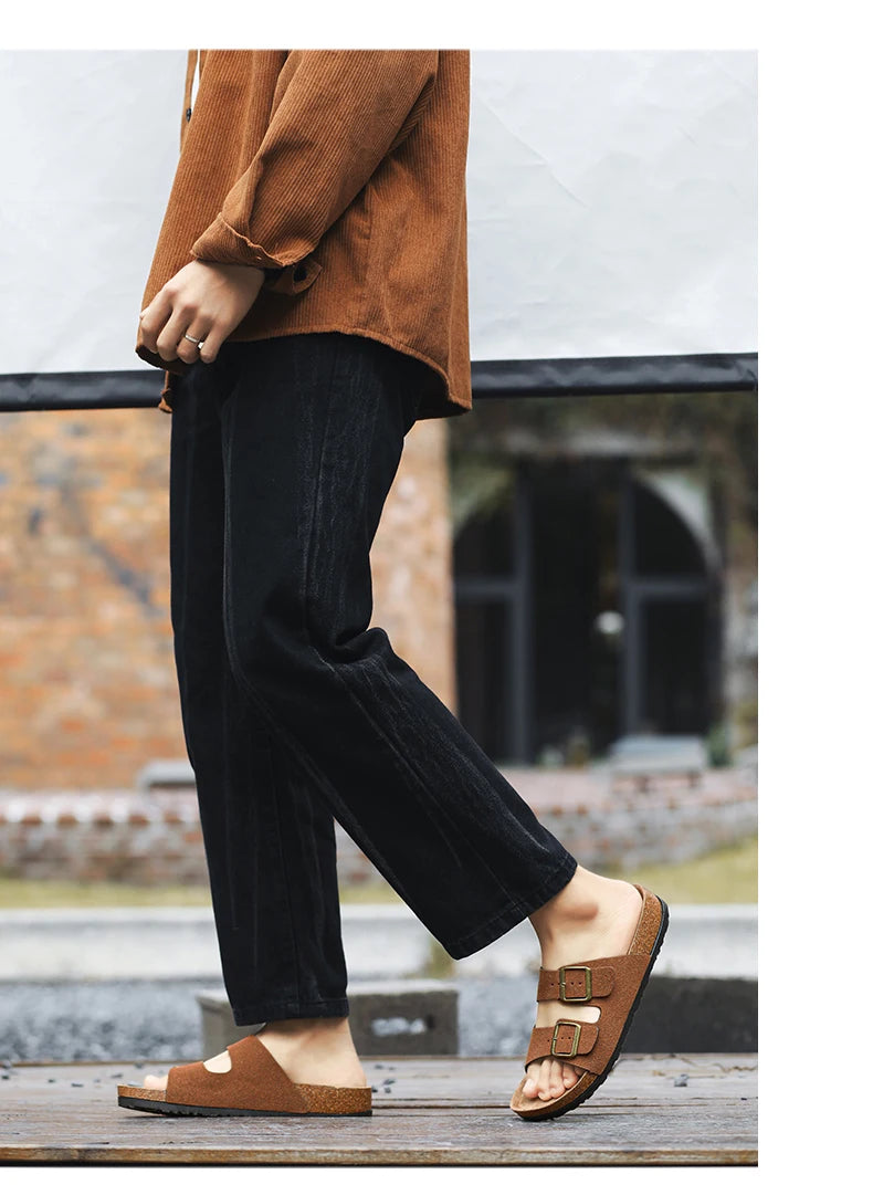 Leather Summer Sandals Comfortable Men