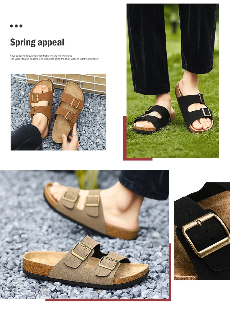 Leather Summer Sandals Comfortable Men
