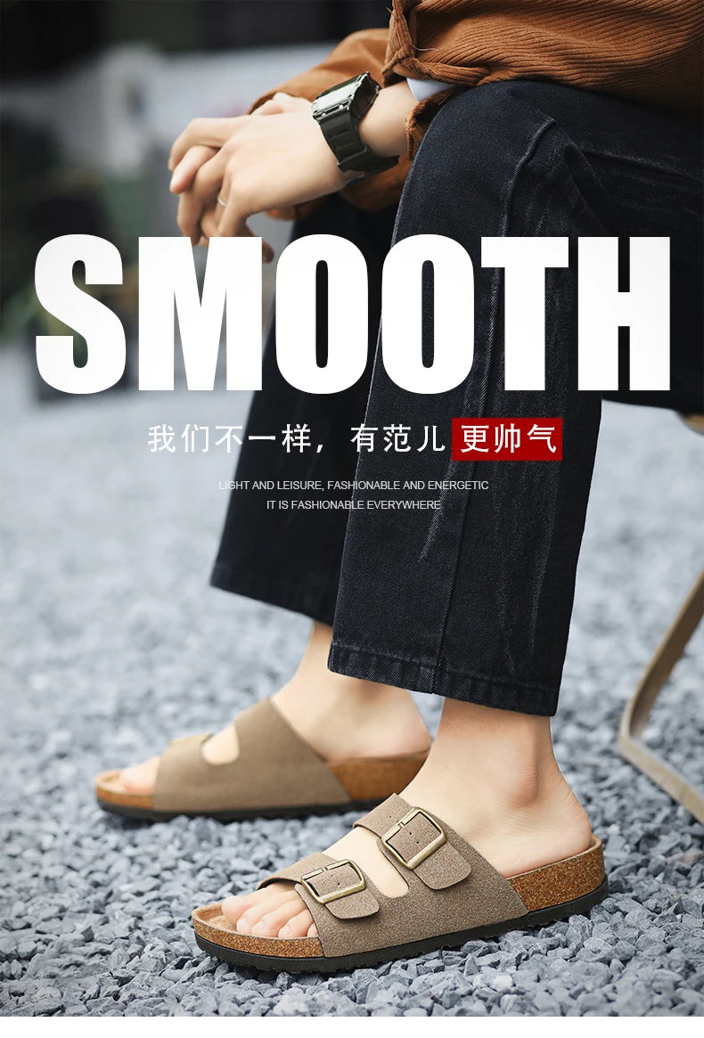 Leather Summer Sandals Comfortable Men