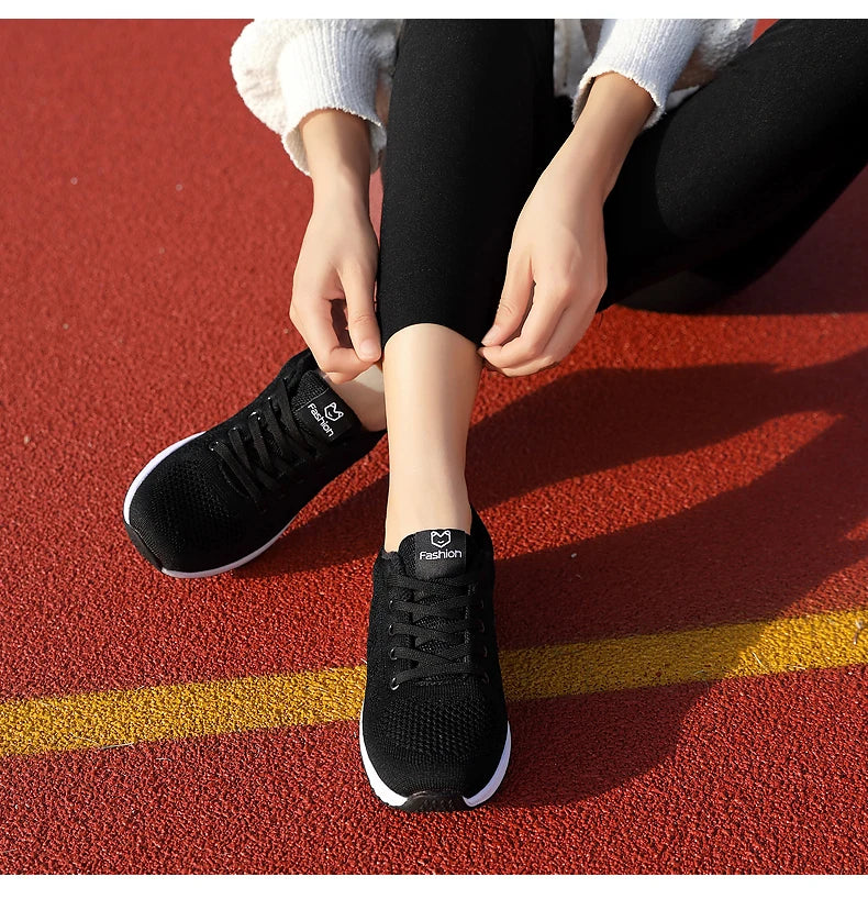 Breathable Platform Sneakers Comfort Run - Glamora