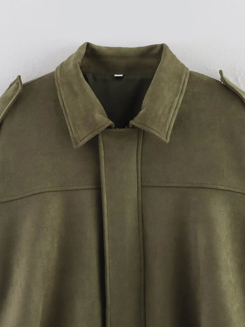 Vintage Bomber Jacket Stylish Outerwear Women - Glamora