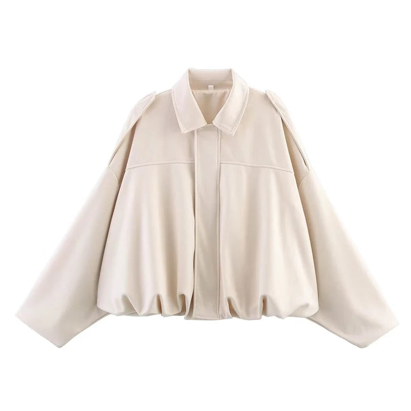 Vintage Bomber Jacket Stylish Outerwear Women - Glamora