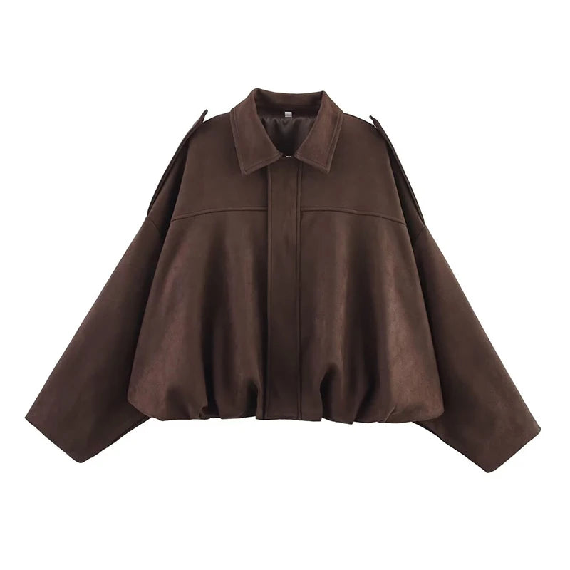 Vintage Bomber Jacket Stylish Outerwear Women - Glamora