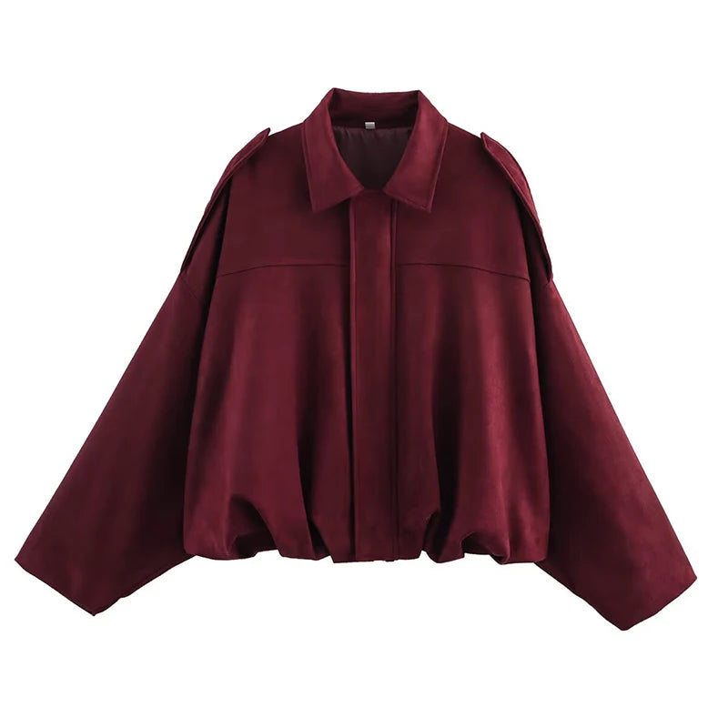 Vintage Bomber Jacket Stylish Outerwear Women - Glamora