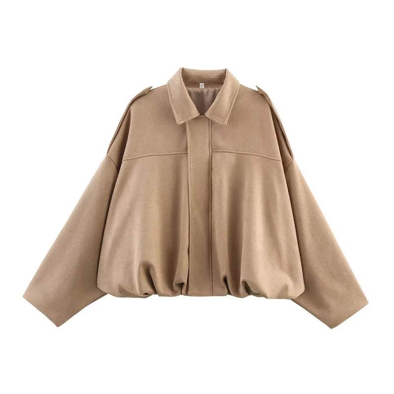 Vintage Bomber Jacket Stylish Outerwear Women - Glamora