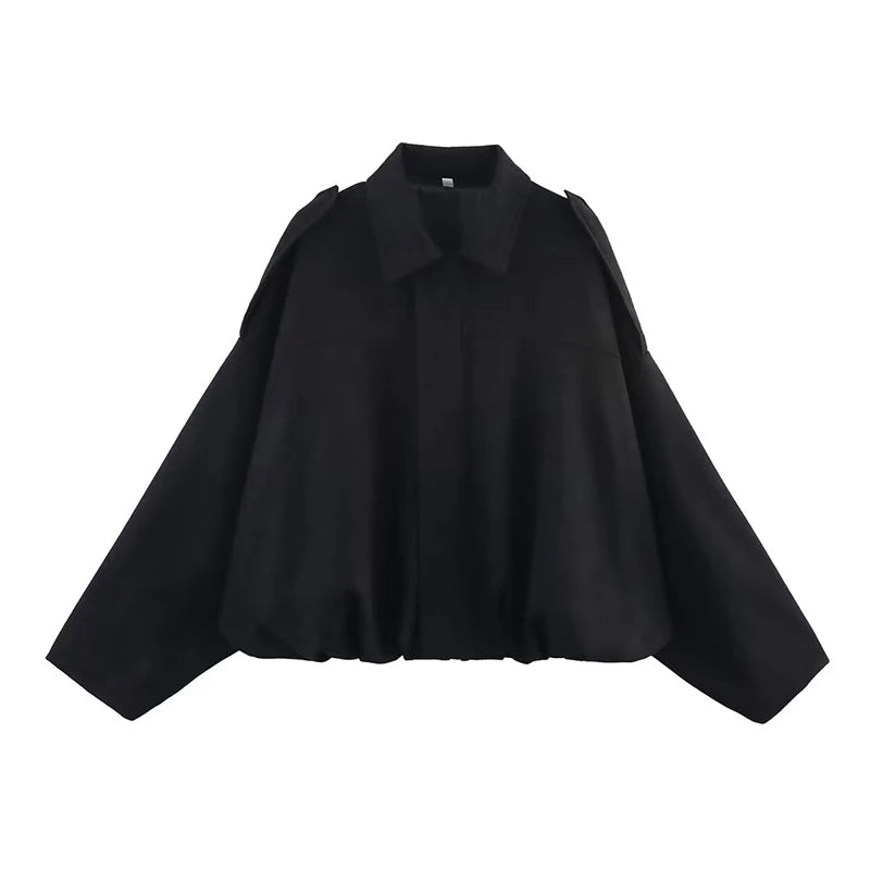 Vintage Bomber Jacket Stylish Outerwear Women - Glamora