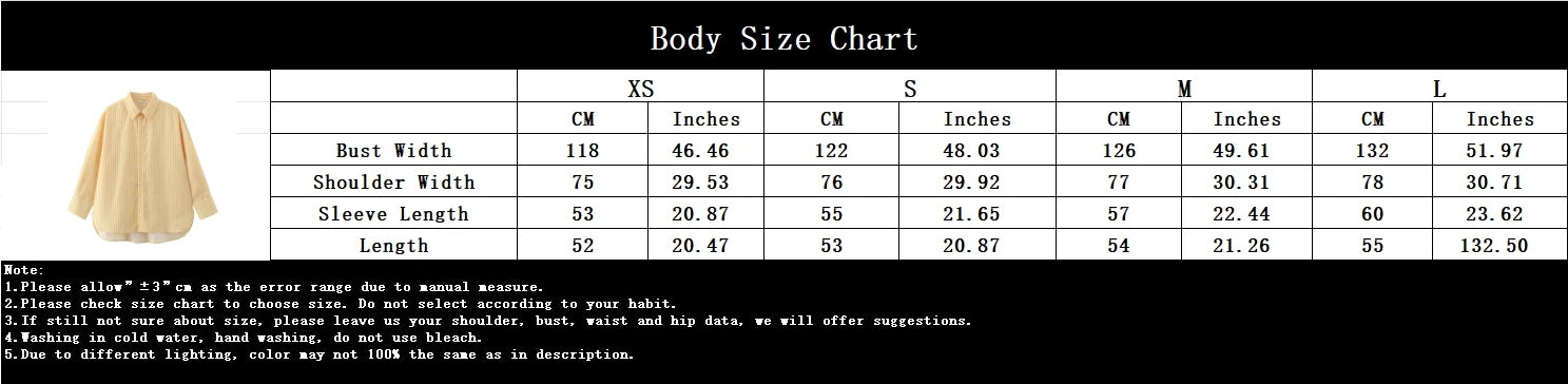 Butter Yellow Striped Loose Shirt Summer