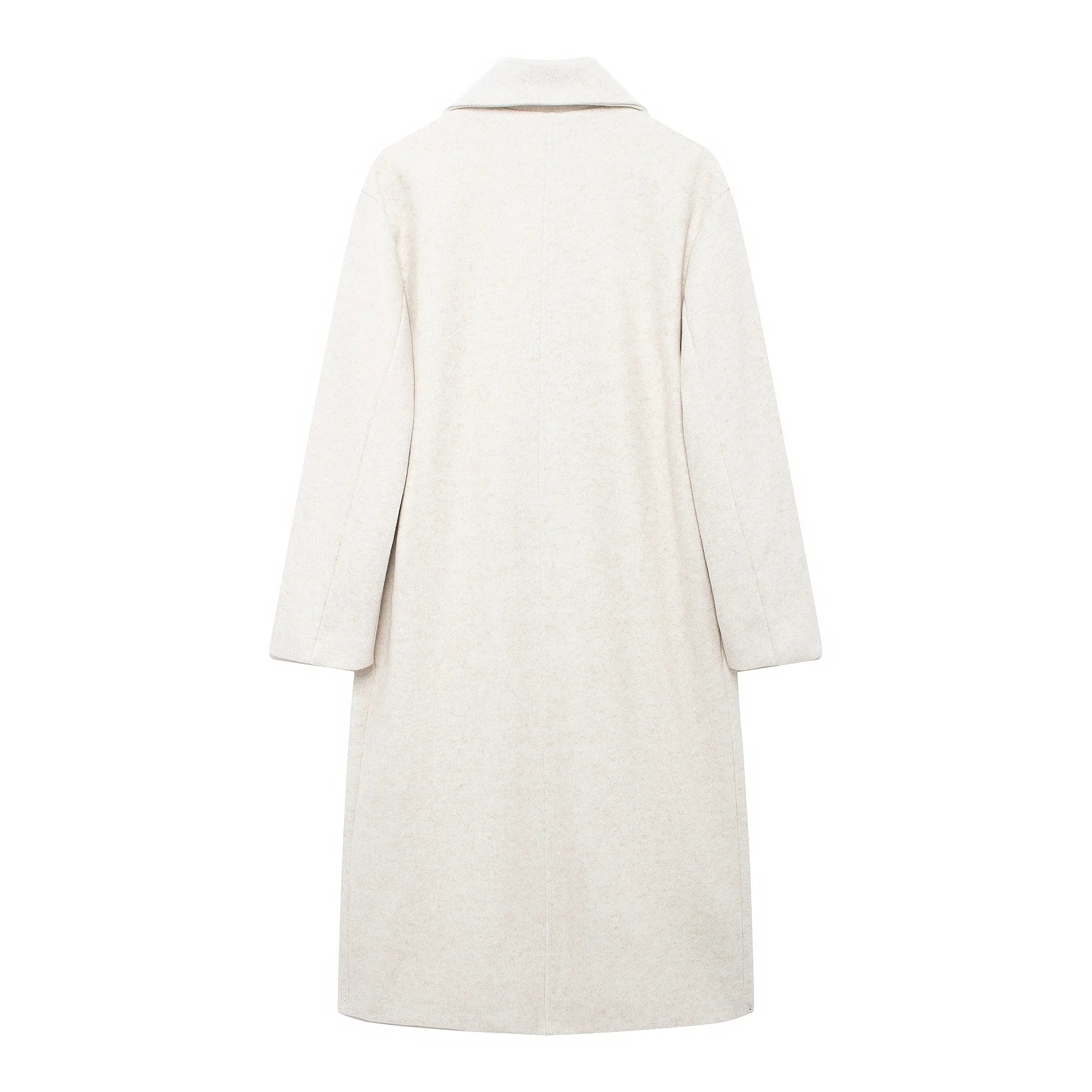 Double Breasted Wool Coat Warmth Women