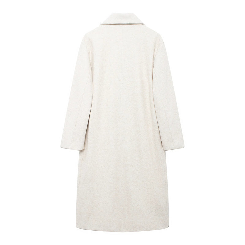 Double Breasted Wool Coat Warmth Women - Glamora
