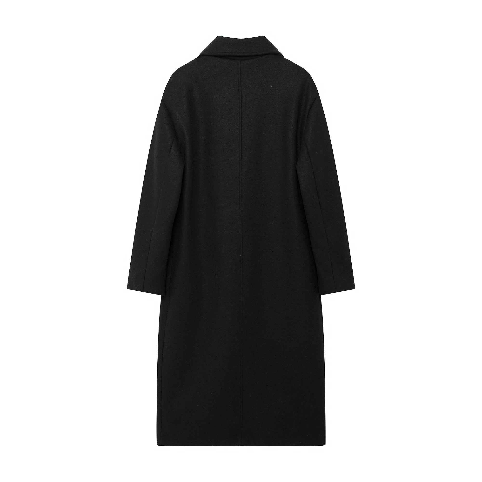 Double Breasted Wool Coat Warmth Women