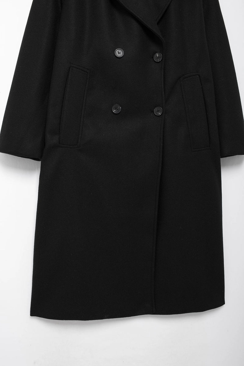 Double Breasted Wool Coat Warmth Women - Glamora
