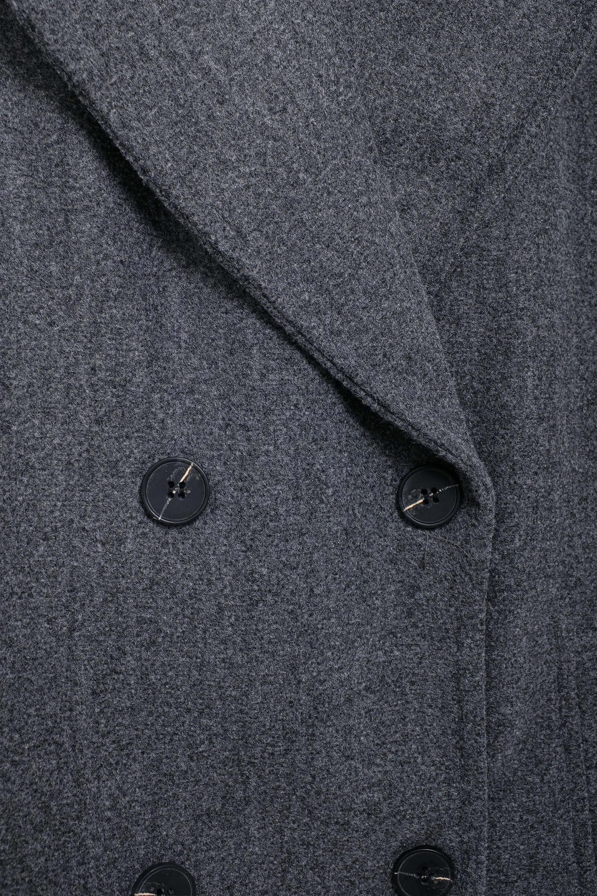 Double Breasted Wool Coat Warmth Women