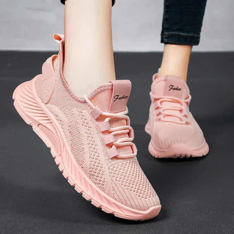 Breathable Knit Sneakers Comfort Walkers Women