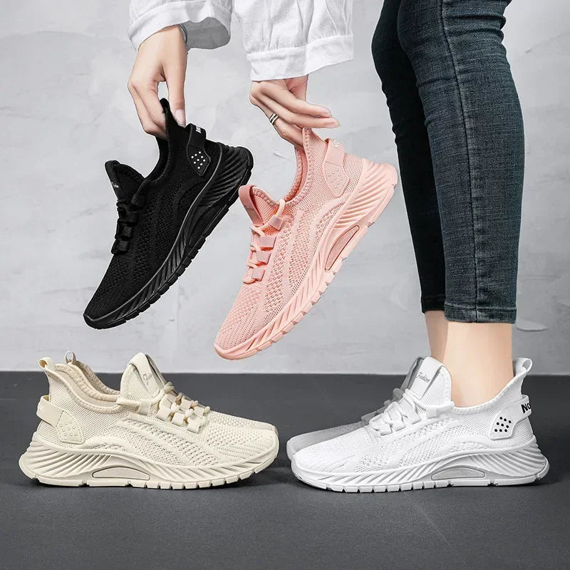 Breathable Knit Sneakers Comfort Walkers Women