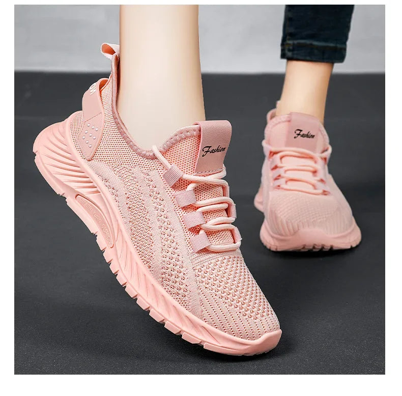 Breathable Knit Sneakers Comfort Walkers Women