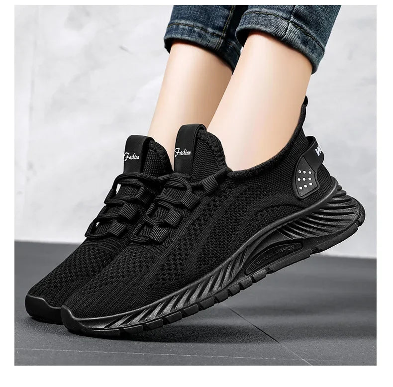 Breathable Knit Sneakers Comfort Walkers Women