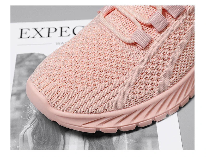 Breathable Knit Sneakers Comfort Walkers Women
