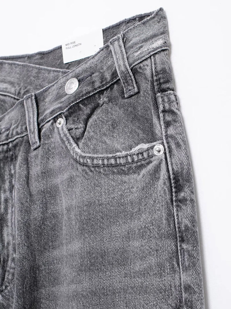 Asymmetric High Waist Wide Leg Jeans - Glamora