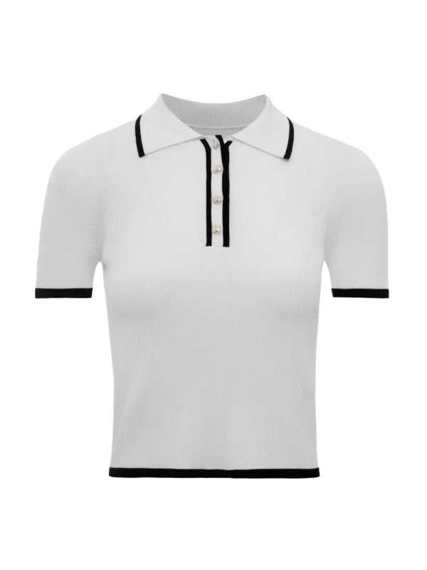 Knitted Short Sleeve Pullover Slim Fit Women - Glamora