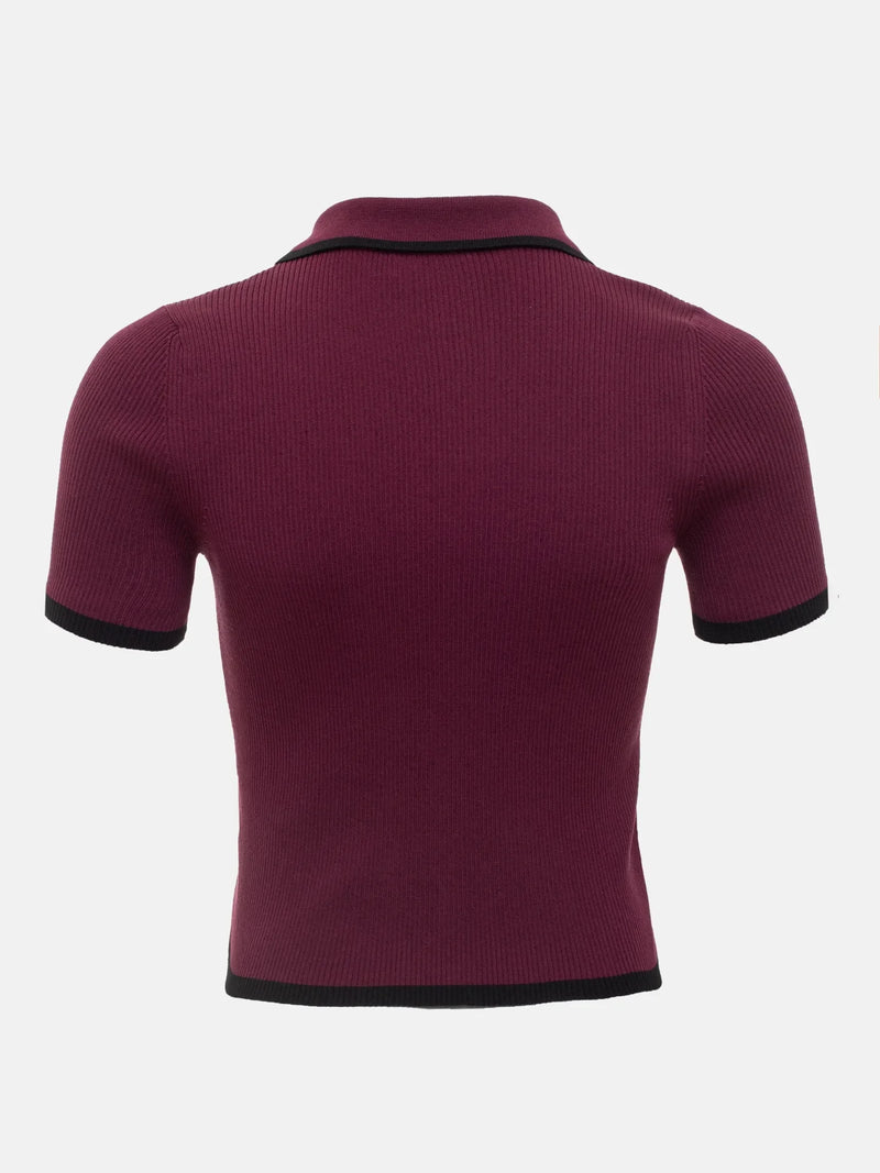Knitted Short Sleeve Pullover Slim Fit Women - Glamora