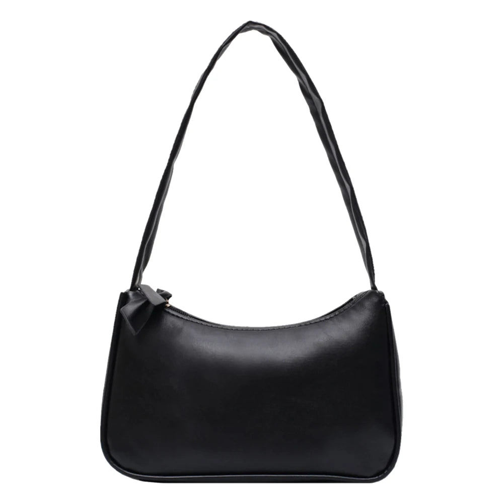 Retro PU Leather Bow Bag Stylish Women - Glamora
