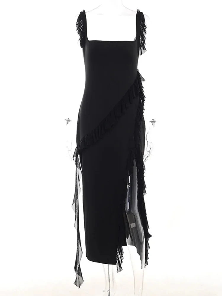 Pleated Backless Red Dress Partywear - Glamora