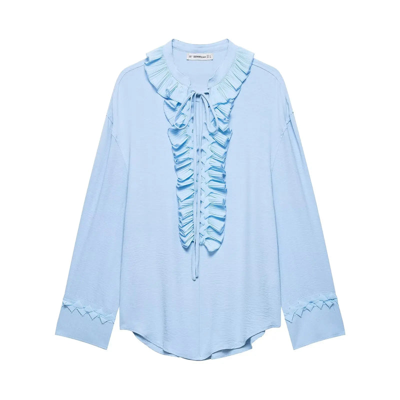 V Neck Lace Up Skirt Suit Summer - Glamora