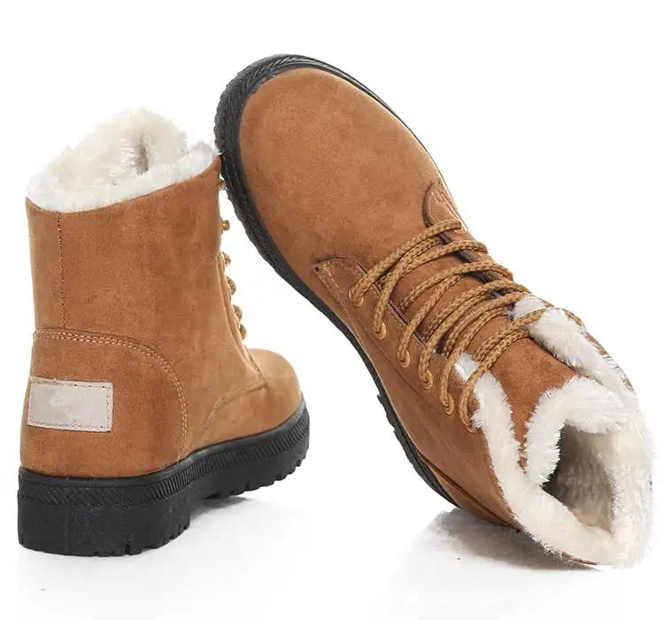 Fur Lined Winter Boots Warm Comfort