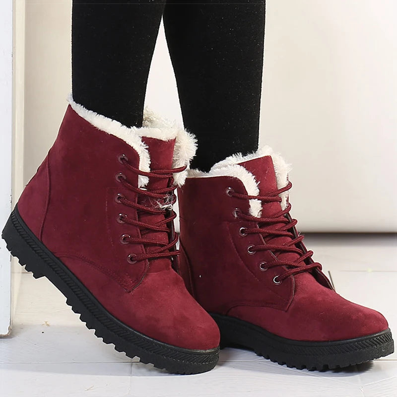 Fur Lined Winter Boots Warm Comfort - Glamora