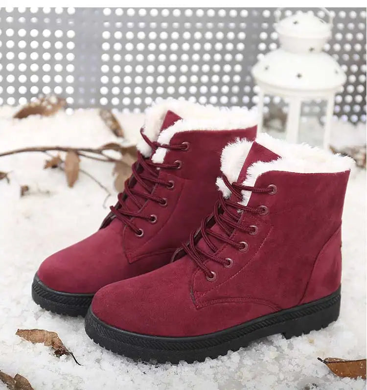 Fur Lined Winter Boots Warm Comfort - Glamora