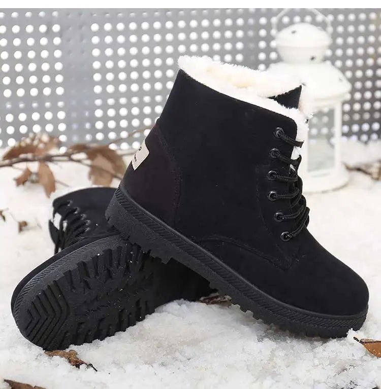 Fur Lined Winter Boots Warm Comfort