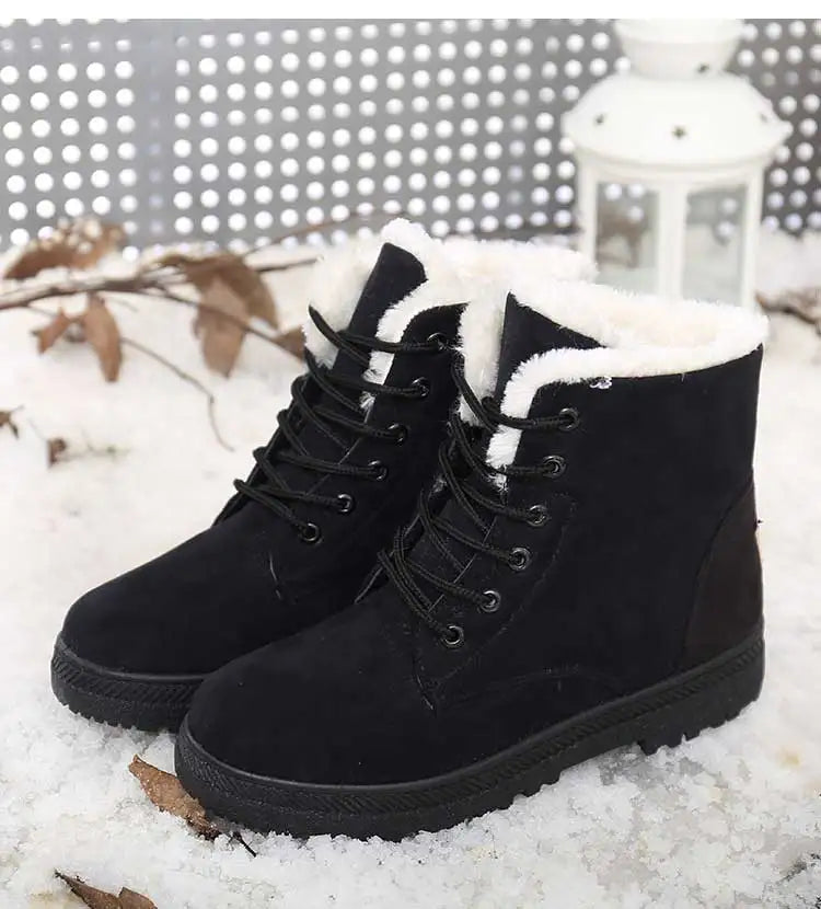 Fur Lined Winter Boots Warm Comfort - Glamora