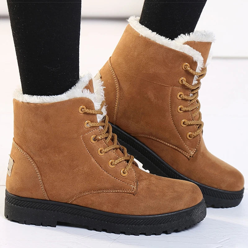 Fur Lined Winter Boots Warm Comfort