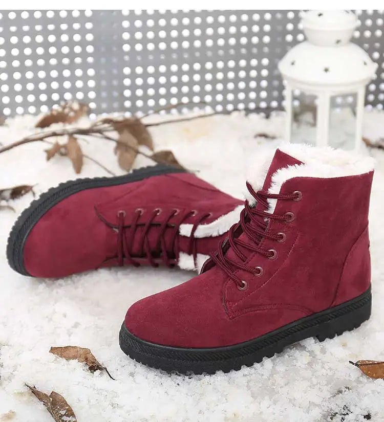 Fur Lined Winter Boots Warm Comfort - Glamora