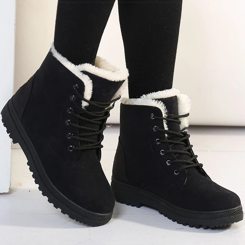 Fur Lined Winter Boots Warm Comfort - Glamora