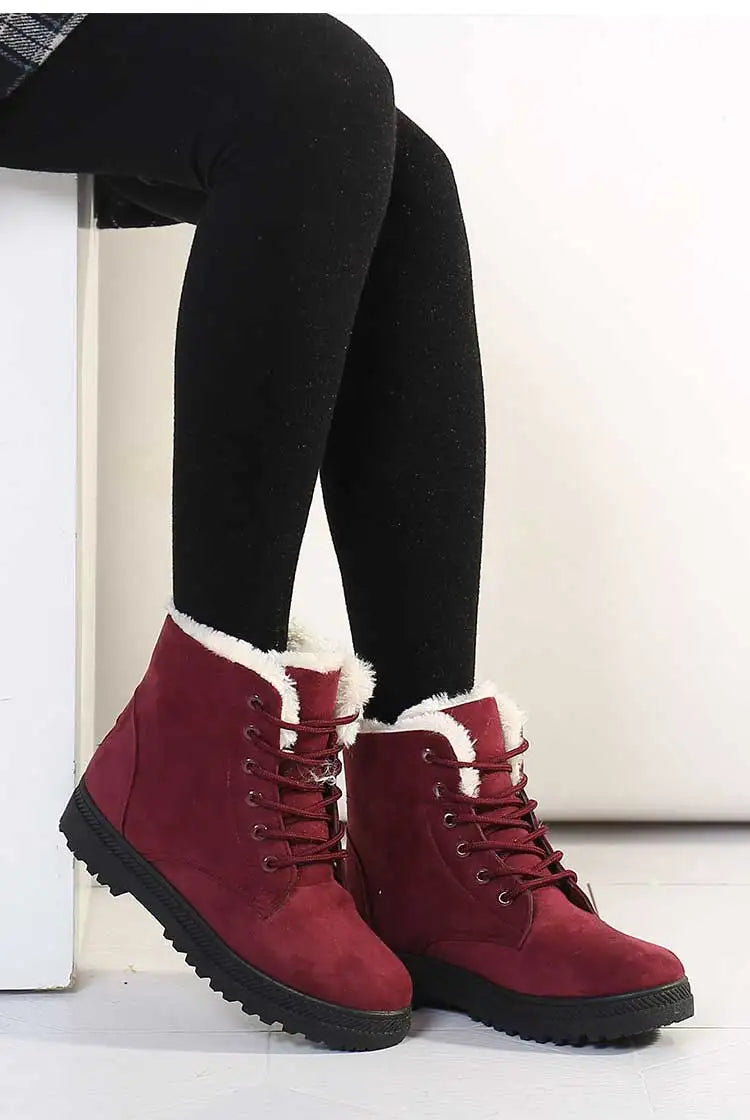 Fur Lined Winter Boots Warm Comfort - Glamora