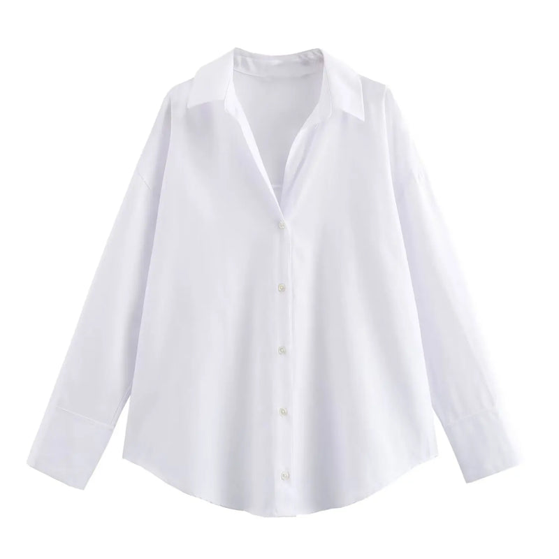 Cotton Oxford Blouse Stylish Comfort Women - Glamora