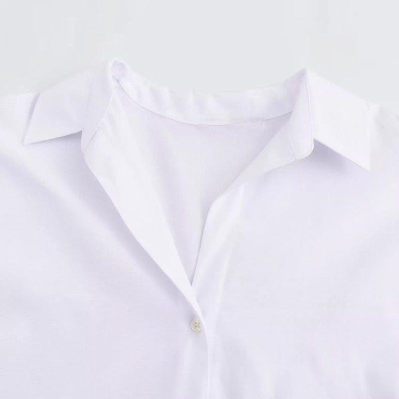 Cotton Oxford Blouse Stylish Comfort Women - Glamora