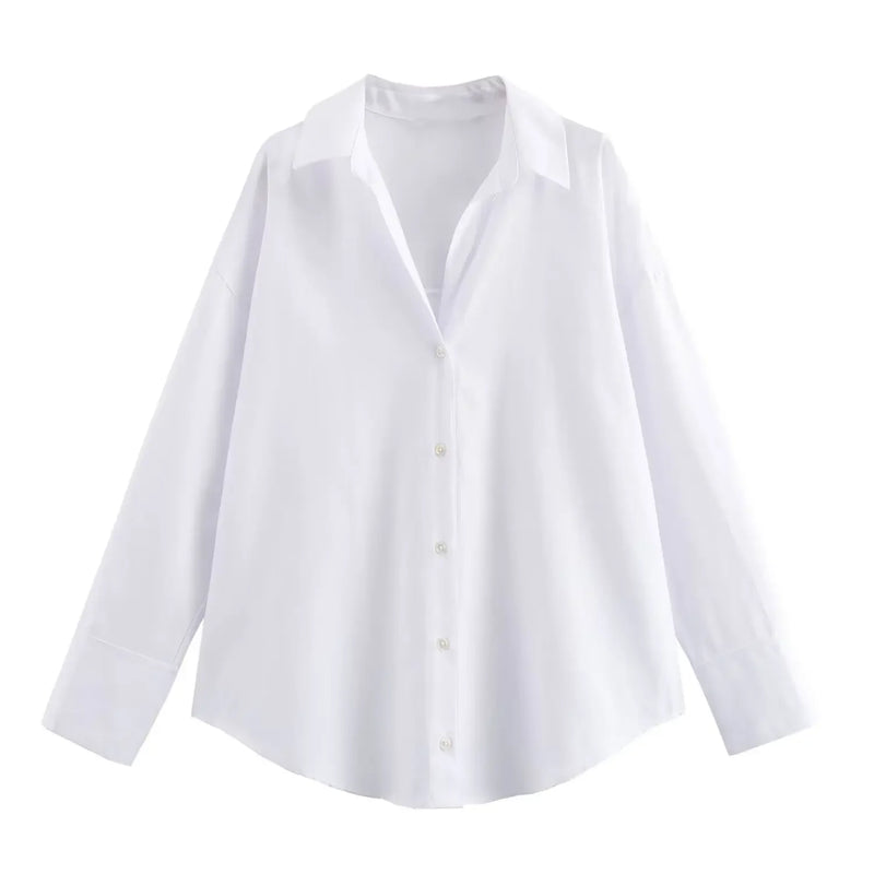Cotton Oxford Blouse Stylish Comfort Women - Glamora