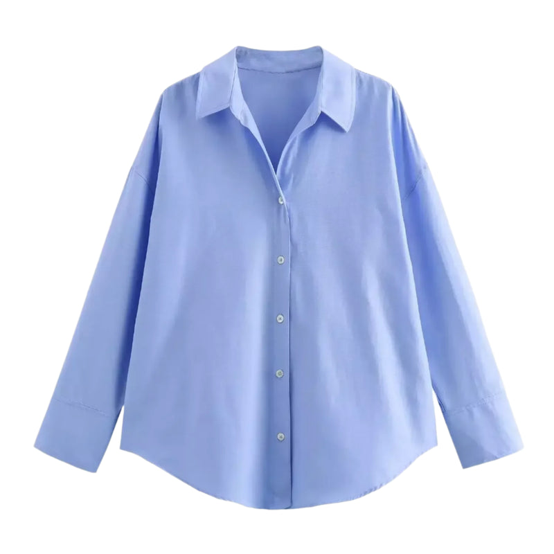 Cotton Oxford Blouse Stylish Comfort Women - Glamora