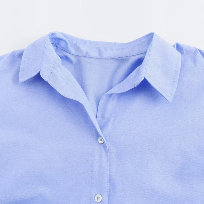 Cotton Oxford Blouse Stylish Comfort Women - Glamora