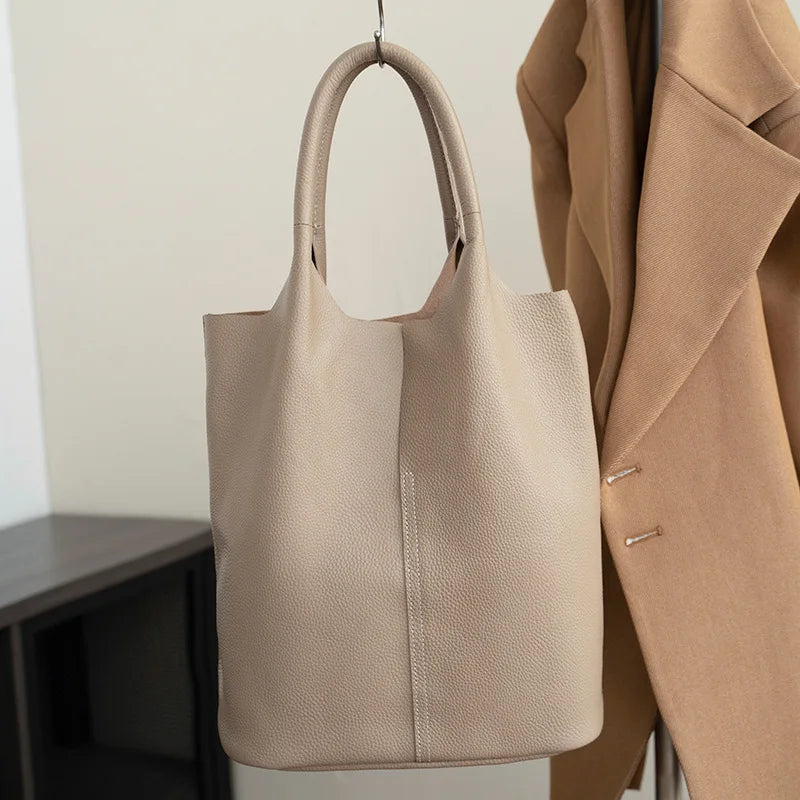 Soft Leather Tote Large Capacity Women - Glamora