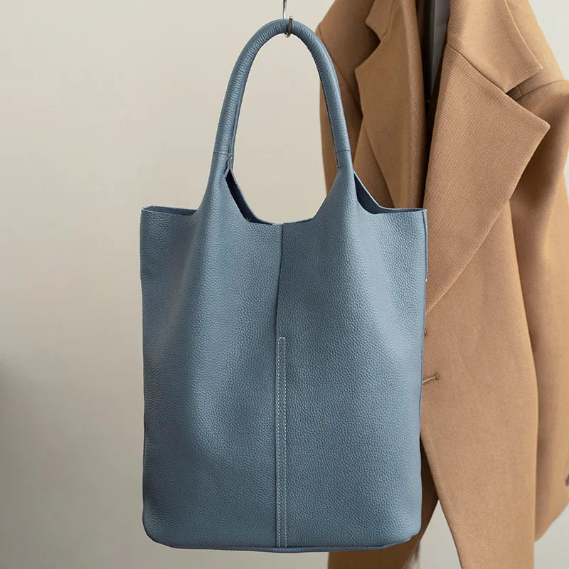 Soft Leather Tote Large Capacity Women - Glamora