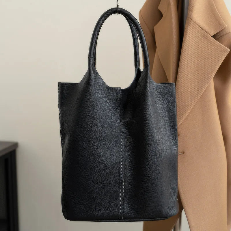 Soft Leather Tote Large Capacity Women - Glamora