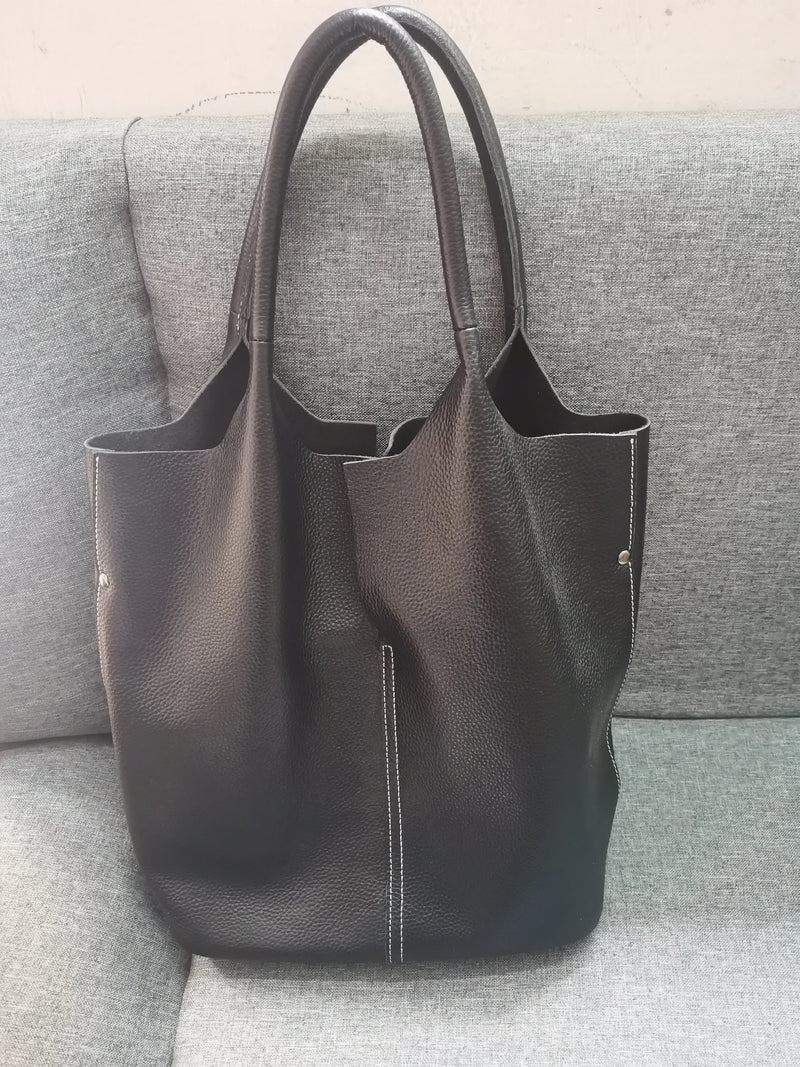 Soft Leather Tote Large Capacity Women - Glamora