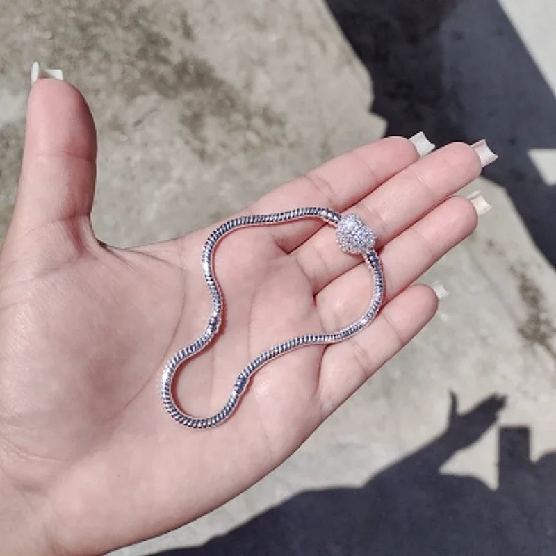 Handmade Sterling Silver Zircon Heart Set